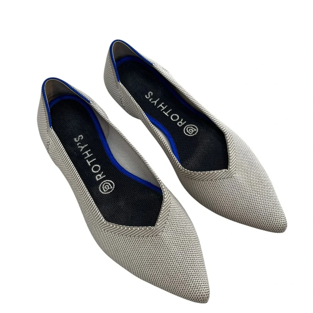 Rothy’s The Point Flax Birdseye Knit Flats - Size 8.5 - Picture 2 of 16